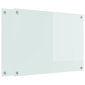 vidaXL Spate de bucătărie Alb 80 x 60 cm sticlă securizată