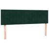 vidaXL Pat box spring cu saltea, verde &icirc;nchis, 160x210 cm, catifea