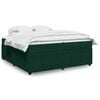 vidaXL Pat box spring cu saltea, verde &icirc;nchis, 200x200 cm, catifea