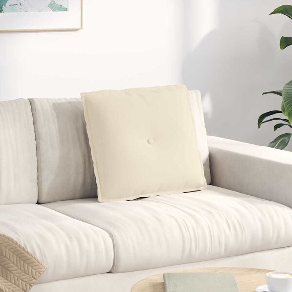 vidaXL Perna pentru spate Bej 50 x 45 cm Țesătură din microfibră