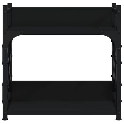 vidaXL Suport imprimantă 2 niveluri negru 40x20x40 cm lemn prelucrat