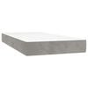 vidaXL Saltea cu arcuri buzunar, fermitate medie, gri deschis, 80x220x20 cm, catifea