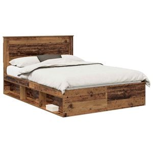 vidaXL Cadru de pat Lemn vechi 150 x 200 cm Lemn de pin masiv