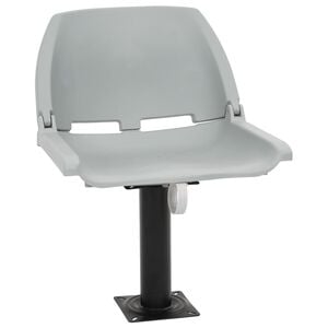 vidaXL Set scaun pliabil, 2 piese, fără pernă, gri, 48x51x41 cm