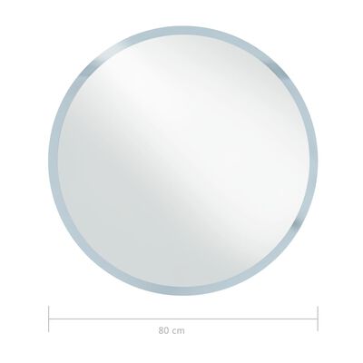 vidaXL Oglindă cu LED de baie, 80 cm