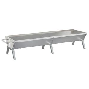 vidaXL Tavă pentru grătar, argintiu, 158x42x31 cm, oțel inoxidabil