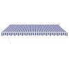 vidaXL Copertină retractabilă albastru/alb, 4,5x3 m, textil/aluminiu
