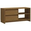 vidaXL Comodă TV, maro miere, 80x31x39 cm, lemn masiv de pin