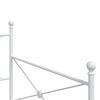 vidaXL Pat de zi fără saltea alb 100x200 cm oțel