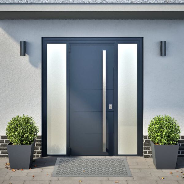 vidaXL Jardiniere de grădină, 2 buc., antracit, 40x40x40 cm, oțel