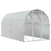vidaXL Căsuță pentru pui Argintiu 400 x 200 x 200 cm Oțel Galvanizat
