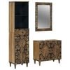 vidaXL Set de mobilier pentru baie 3 pcs Maro Lemn de mango solid