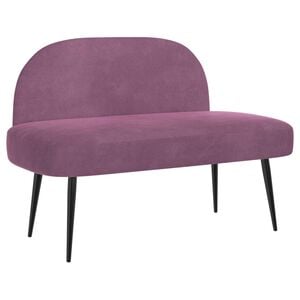 vidaXL Bancă tapițată cu spătar Violet 110 x 60 x 76 cm Catifea
