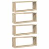 vidaXL Rafturi de perete cub, 4 buc., stejar sonoma, 60x15x23 cm, PAL
