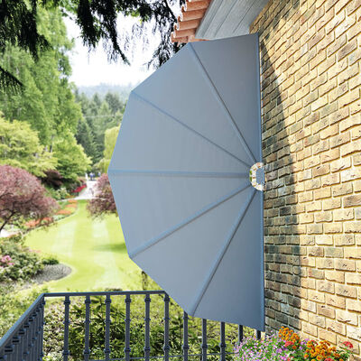 vidaXL Copertină laterală pliabilă de terasă, gri, 160 cm