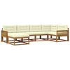 vidaXL Set de canapele de exterior cu pernă 6 pcs Natural și Crem