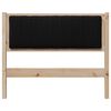 vidaXL Tăblie tapițată cu headboard Maro 100 cm Lemn de pin masiv