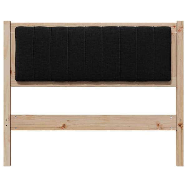 vidaXL Tăblie tapițată cu headboard Maro 100 cm Lemn de pin masiv