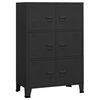 vidaXL Dulap industrial de depozitare, negru, 75x40x115 cm, metal