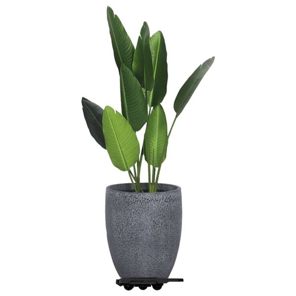 vidaXL Cărucioare transport 8 roți 20 buc, negru 150 kg, polipropilenă