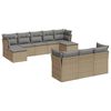 vidaXL Set canapele de grădină cu perne, 10 piese, bej, poliratan