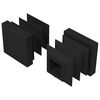 vidaXL Capete de &icirc;nchidere 2 buc. Negru 15 x 15 x 15 mm PP