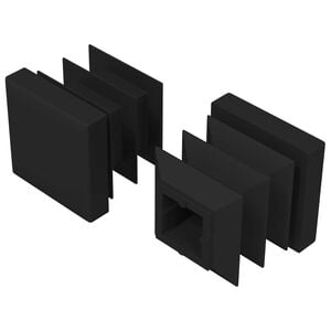 vidaXL Capete de &icirc;nchidere 2 buc. Negru 15 x 15 x 15 mm PP