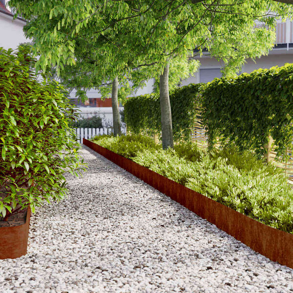 vidaXL Borduri de gazon 10 buc. 20x103 cm oțel Corten flexibil