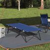 vidaXL Pat pliabil pentru camping 2 pcs albastru 206 x 76 x 74 cm
