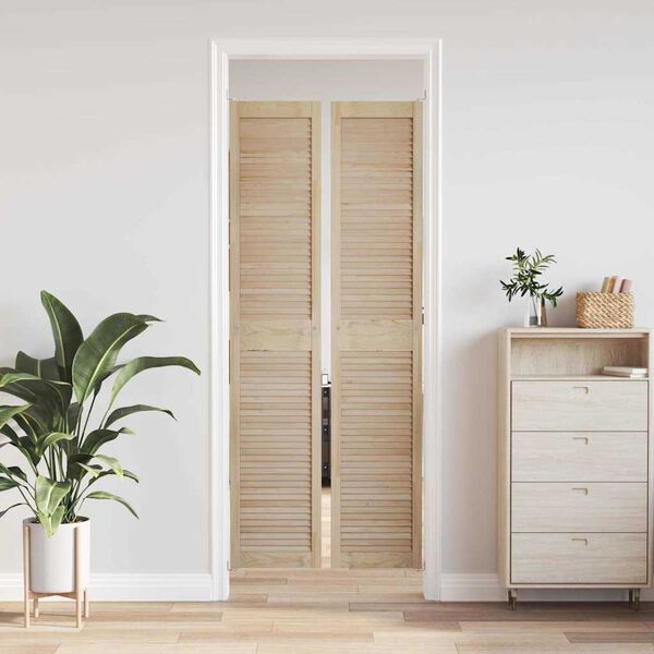 vidaXL Ușă de Dulap cu ușă 2 pcs natural 140.5 x 2 x 59.5 cm