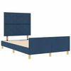 vidaXL Cadru de pat cu headboard albastru 120 x 190 cm țesătură