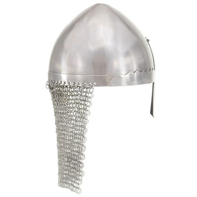 vidaXL Coif cavaler antichizat, jocuri pe roluri, argintiu, oțel