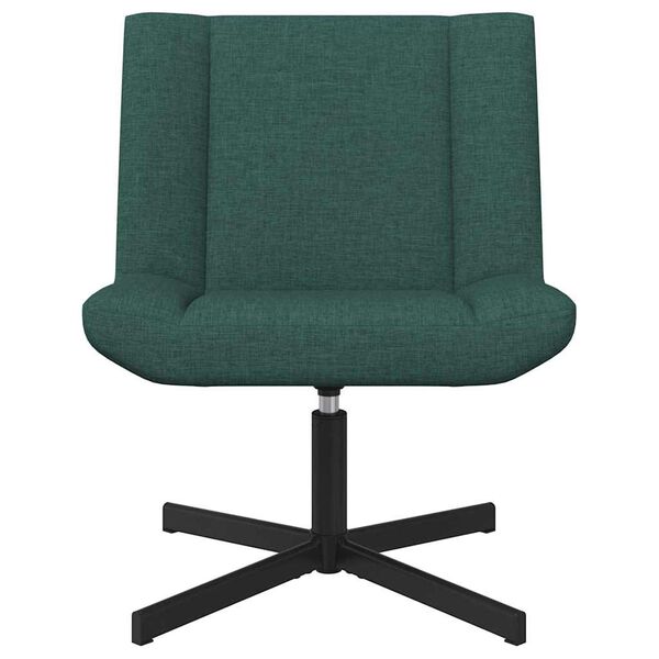 vidaXL Scaun pivotant Verde &icirc;nchis 63 x 75 x 76 cm țesătură