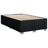 vidaXL Pat box spring cu saltea, negru, 120x190 cm, catifea