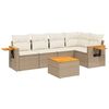 vidaXL Patio Sofa Set 6-Locuri Beige and Cream