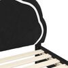 vidaXL Cadru de pat pentru copii cu spătar Negru 90 x 190 cm Catifea
