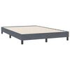 vidaXL Pat box spring cu saltea, gri &icirc;nchis, 140x220 cm, catifea