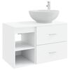 vidaXL Set de mobilier pentru baie 2 buc. Alb Lemn prelucrat