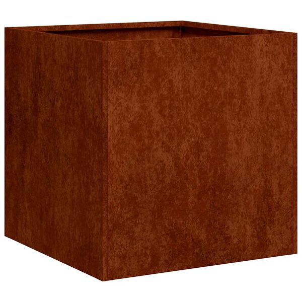 vidaXL Jardinieră Rusty 40x40x40 cm Oțel pentru intemperii