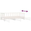 vidaXL Pat de zi cu extensie, alb, 90x200 cm, lemn masiv de pin