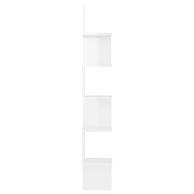 vidaXL Raft de perete, alb extralucios, 20x20x127,5 cm, PAL