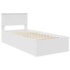 vidaXL Cadru de pat cu headboard Alb 100 x 200 cm Lemn compozit