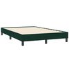 vidaXL Pat box spring cu saltea, verde &icirc;nchis, 120x210 cm, catifea