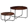 vidaXL Set masă de cafea, 2 piese, lemn masiv de acacia, 60 x 35 cm