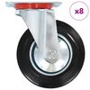 vidaXL Roți pivotante, 8 buc., 160 mm