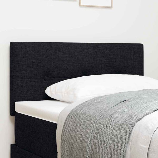 vidaXL Tăblie cap cu headboard Negru 90 cm țesătură