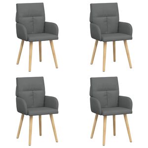 vidaXL Scaune de dining 4 buc. Țesătură Gri &icirc;nchis 60 x 56 x 93 cm