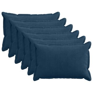 vidaXL Husă pentru pernă 6 buc. HOUTEN Albastru marin 30 x 50 cm cord