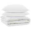 vidaXL Duvet pentru toate sezoanele cu pernă 3 pcs Alb Microfibră