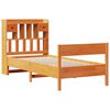 vidaXL Pat bibliotecă fără saltea maro ceruit 75x190 cm lemn masiv pin